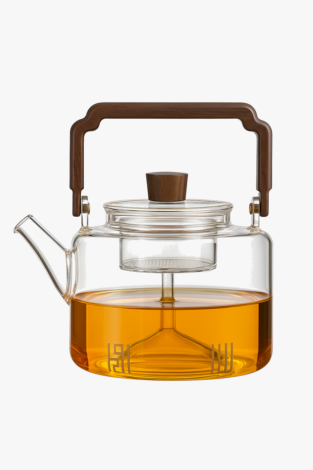 Teapot glass 1300ml thick filter style kung fu