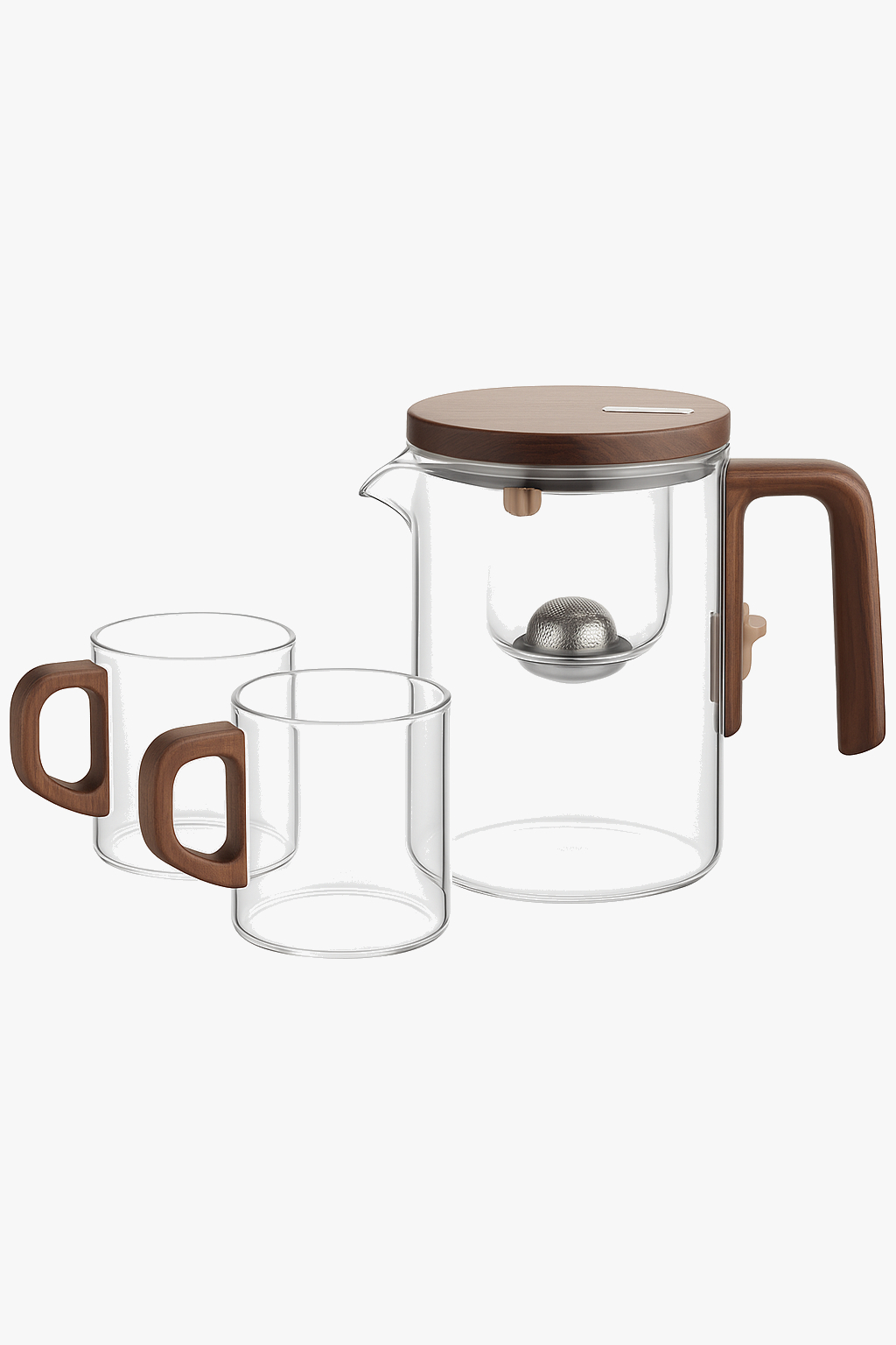 Heater glass tea with magnetic filter infuser