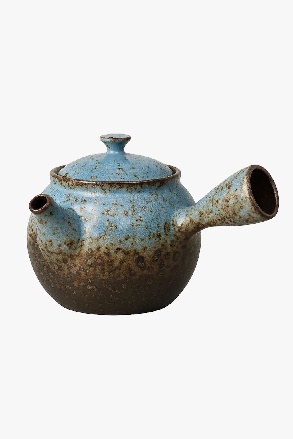 Handmade Japanese Ceramic Teapot with Side Handle and Infuser