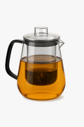 Teapot borosilicate glass with infuser resistant lid