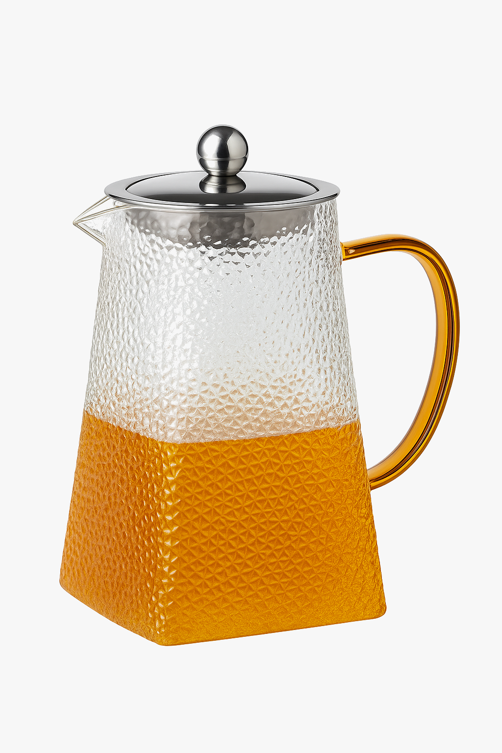 Hammered Glass Teapot with Stainless Steel Filter, 300ml
