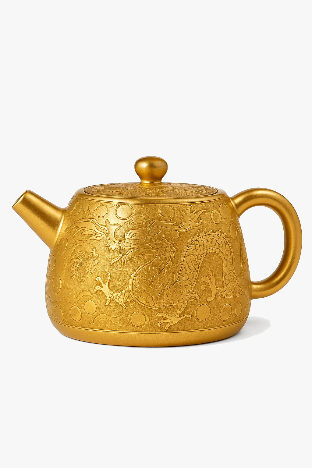 Teapot ixing artisanal dragon phoenix Chinese style luxury