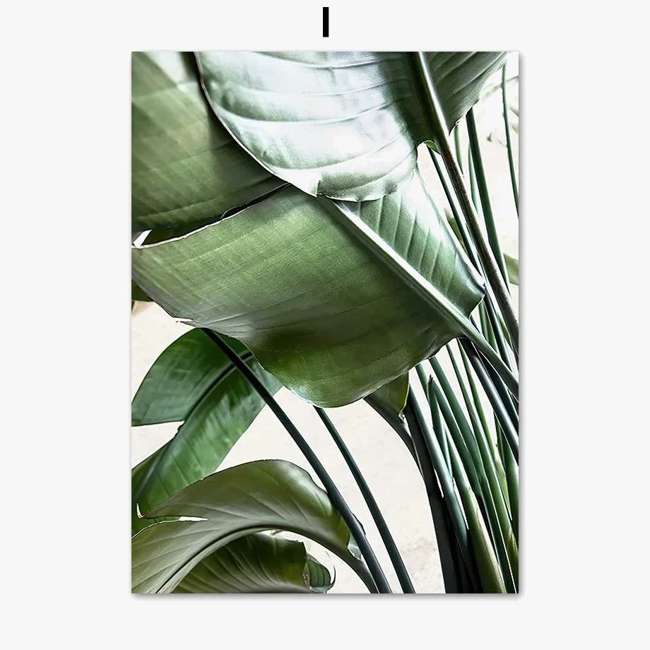 Tropical-Chic Monstera Leaves Decorative Canvas