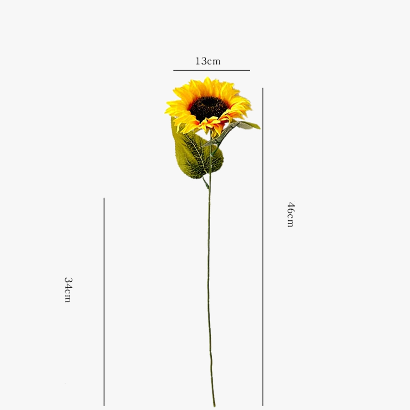 Artificial decorative sunflower for floral arrangements and photography - view 5