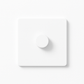 Versatile White Matt Steel Dimmer Switch