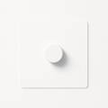 Essential White Matt Steel Dimmer Switch