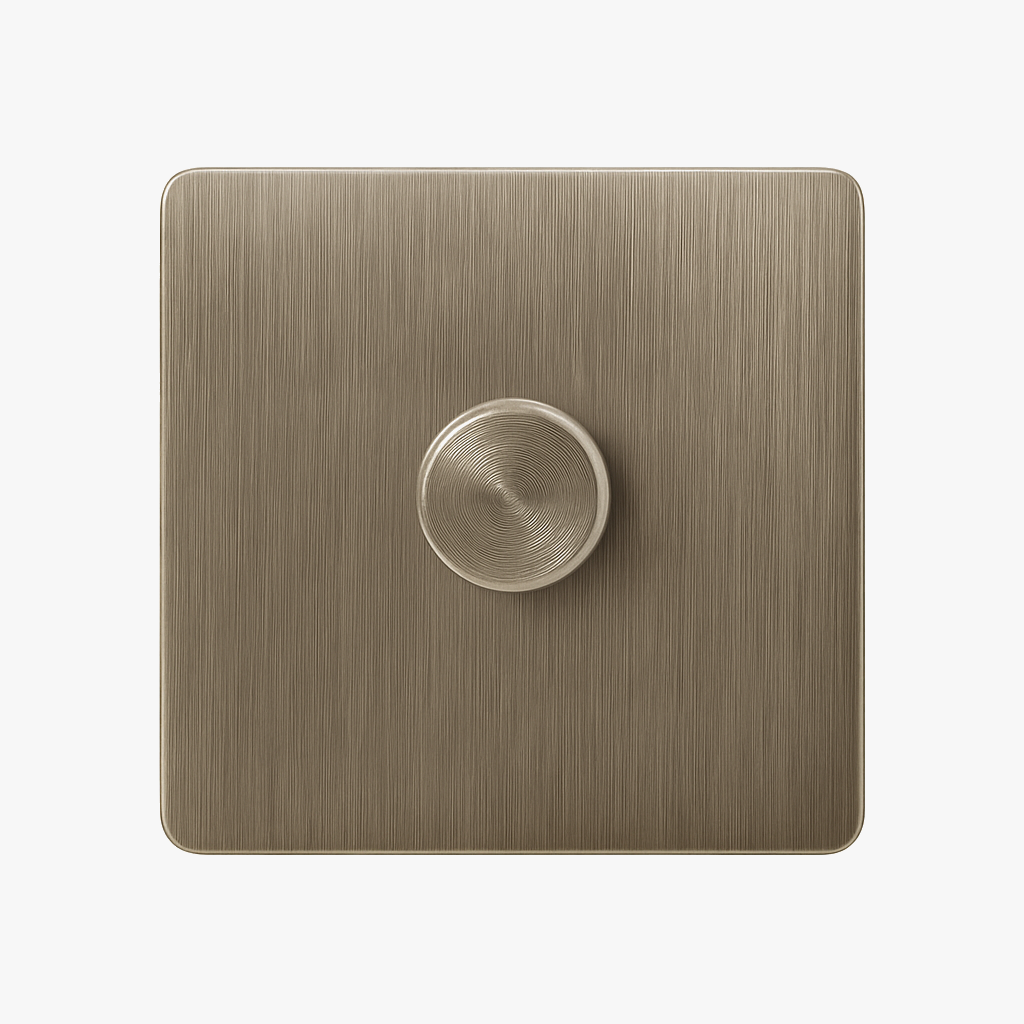 Grey Brushed Steel Variator, Rounded Edges, Style Two