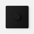 Black Matt Steel Dimmer Variator, 86 X 86 mm