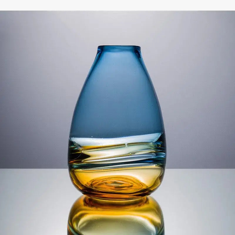 Gradient glass vase for hydroponic floral decoration - view 3
