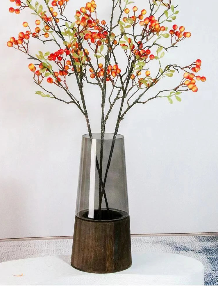 Glass vase transparent Nordic design chic and sleek decoration - view 5