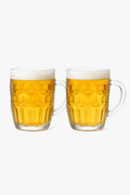 Glass with beer style cup with handle