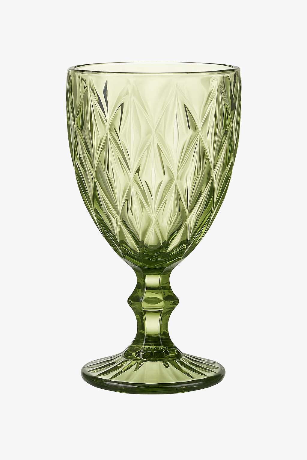 Retro Relief Wine Glass in Thick Glass, Style Two