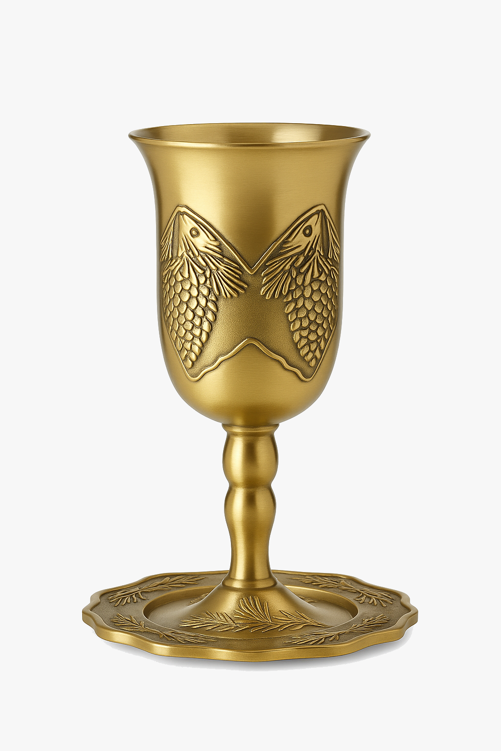 Retro European wine glass in bronze alloy