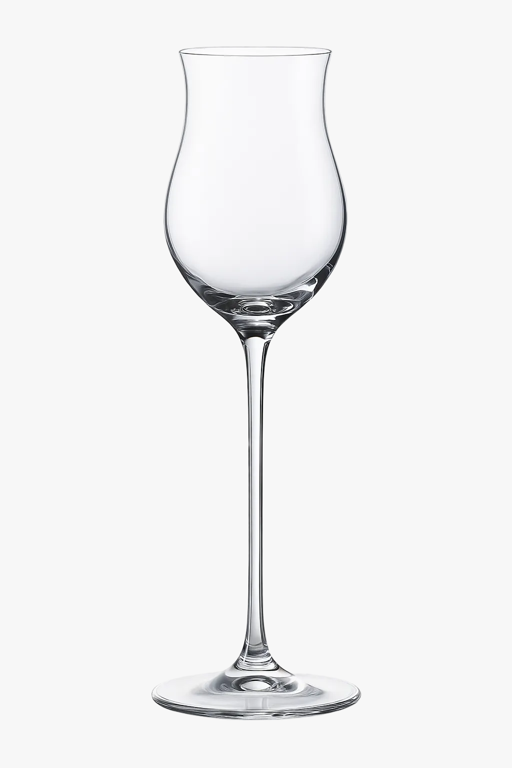 Handmade Flared Crystal Whiskey Glass with Red Stem