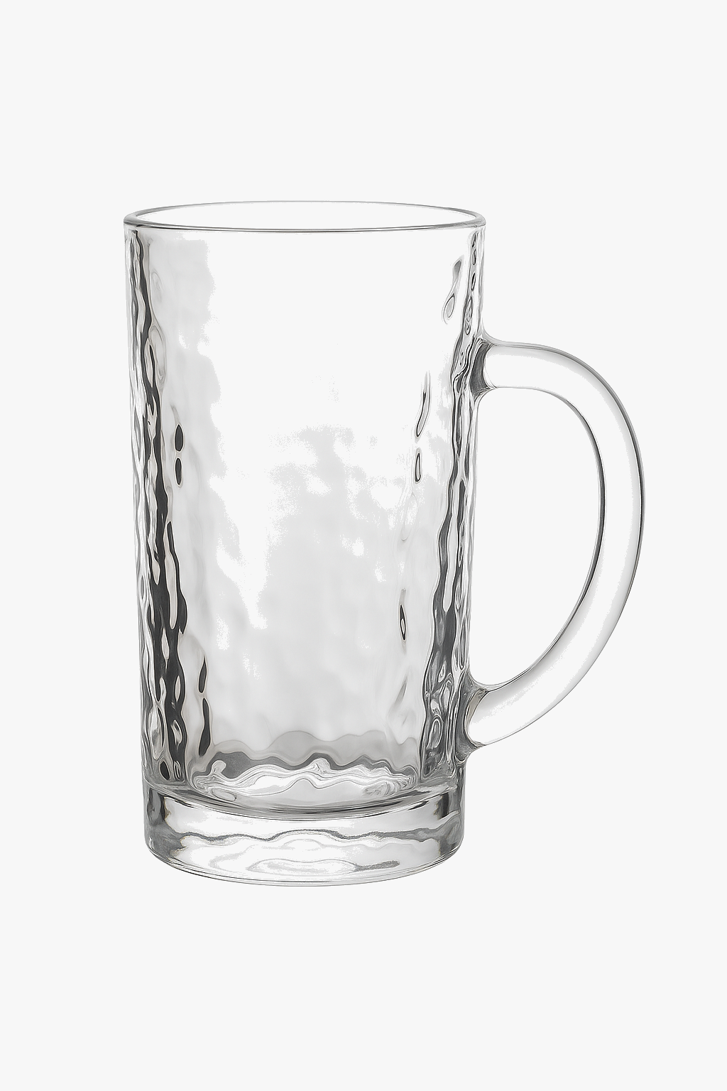 Large capacity thick beer glass with handle