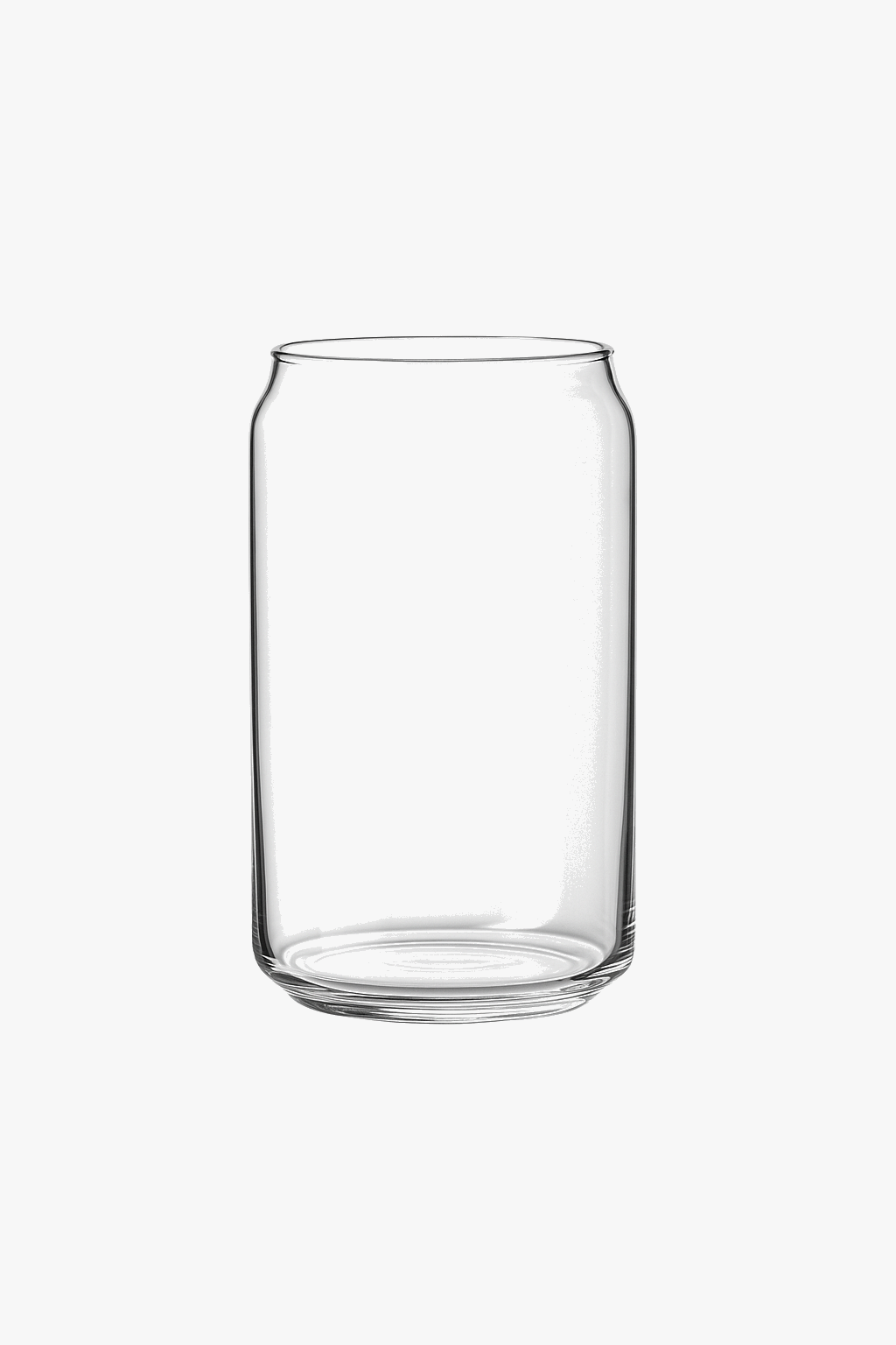 Borosilicate canned glass with bamboo lid and straw