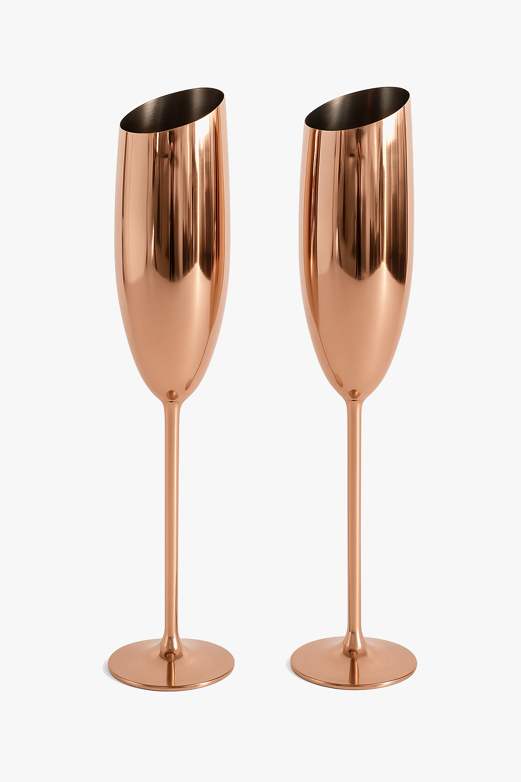 Champagne glass stainless steel textured style festive bar