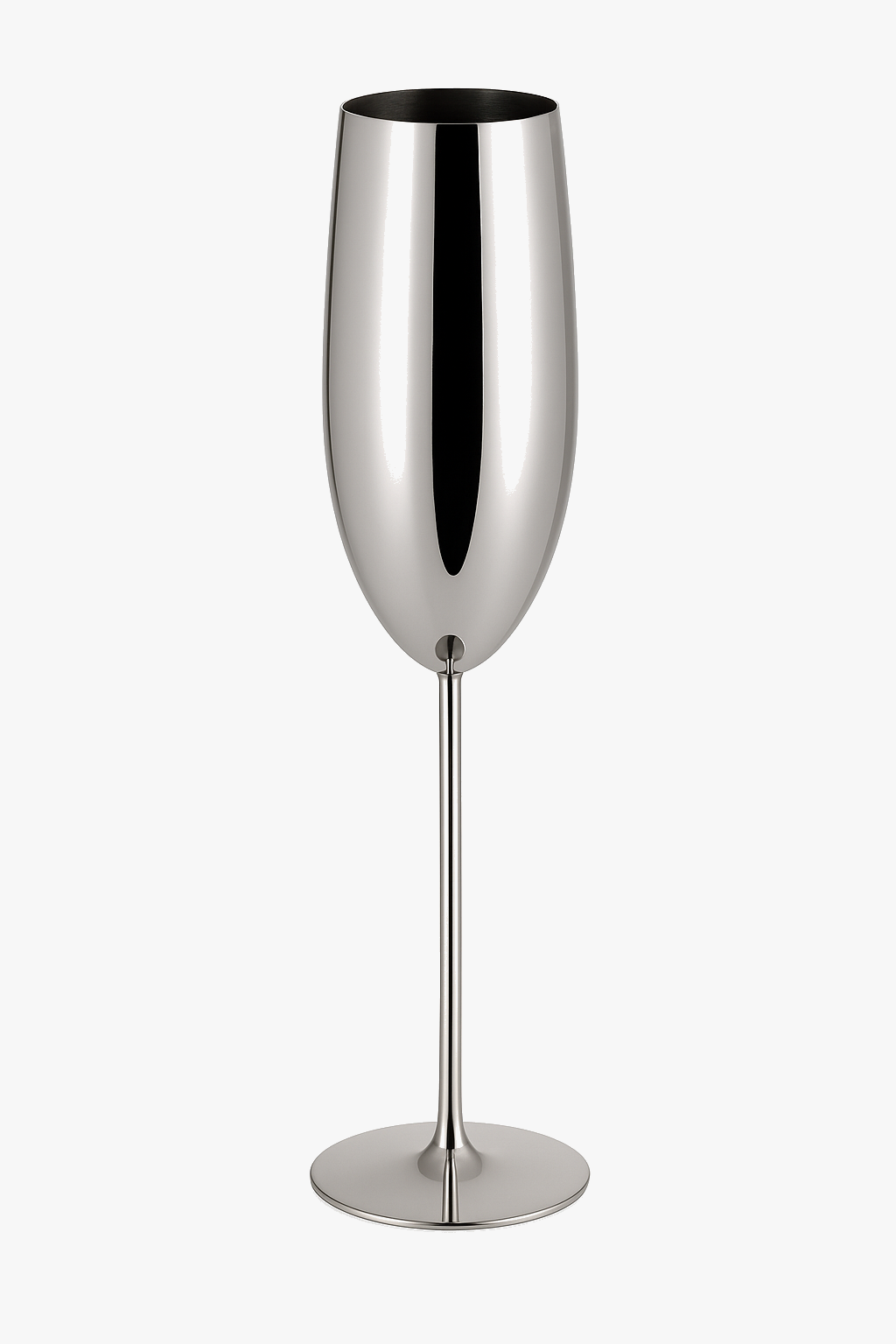 Champagne glass stainless steel textured style tulip festive