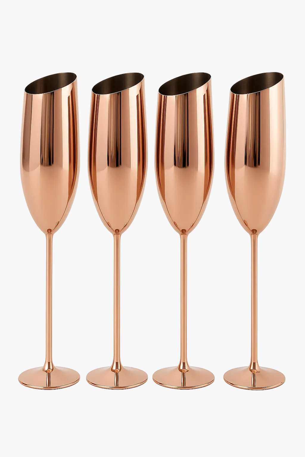 Champagne glass stainless steel textured style elegant party