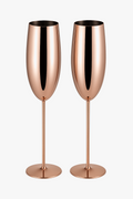 Glass champagne stainless steel texture style festive cup