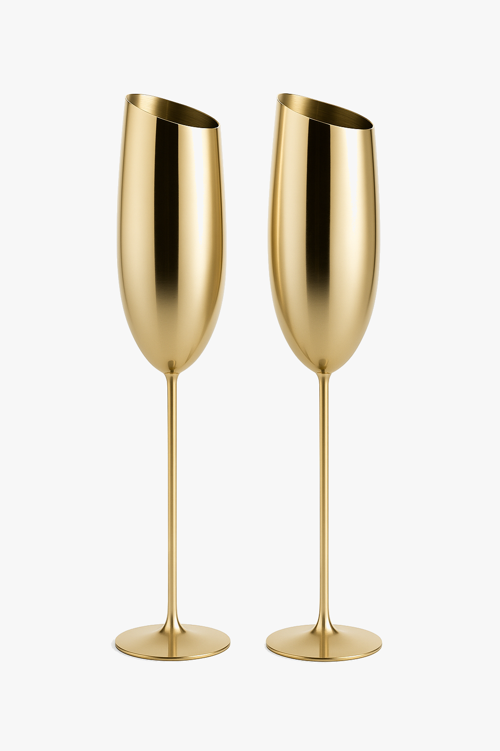 Glass champagne stainless steel textured cut elegant bar party
