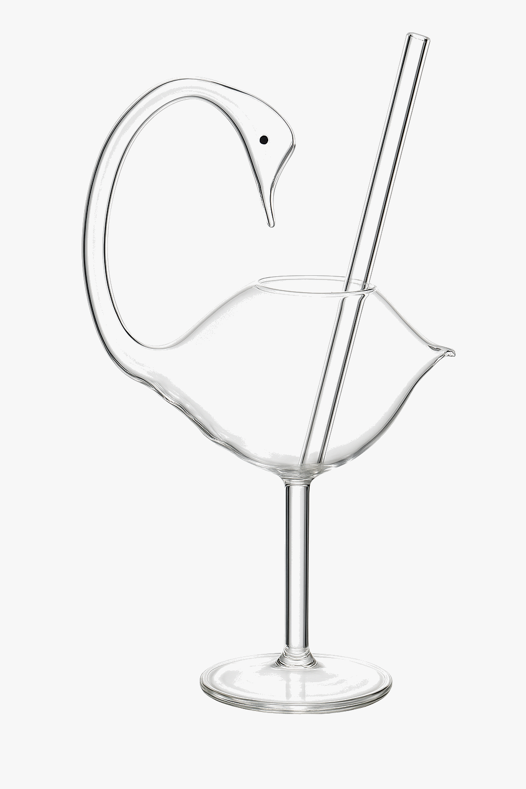 Glass cocktail creative designs animals pig swan spike
