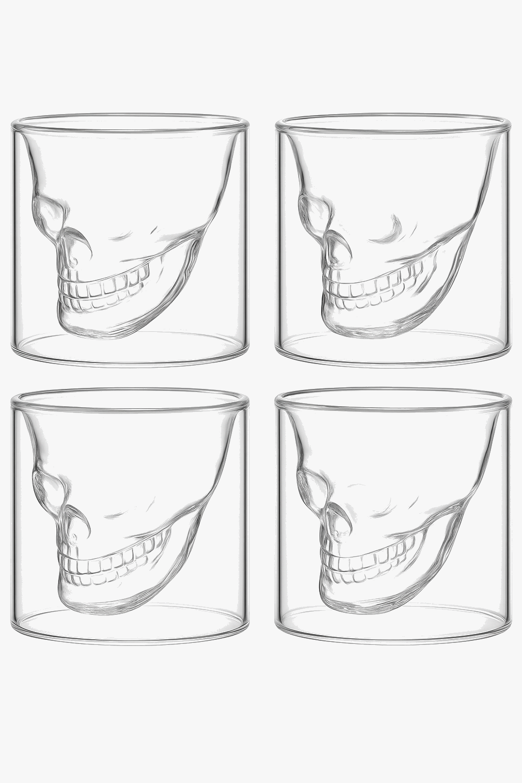 Glass cocktail shape thick skull resistant bar