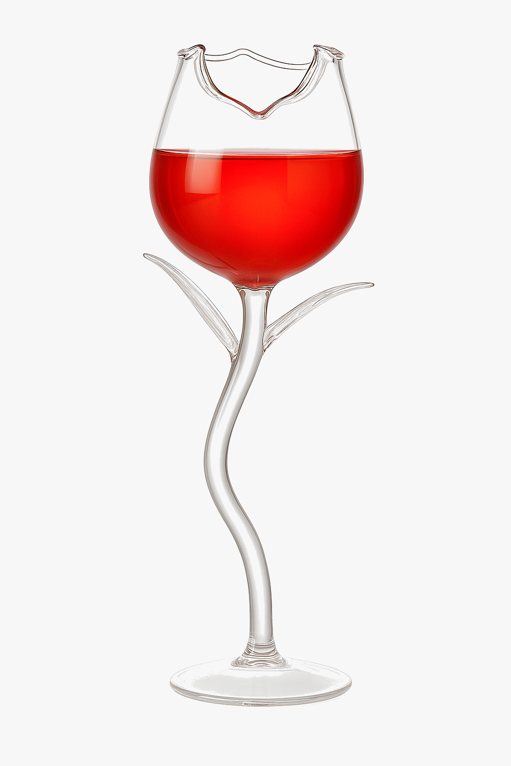 Original cocktail glass with decorative animal figure