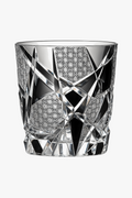 Crystal glass style edo kiriko pattern light sculpted