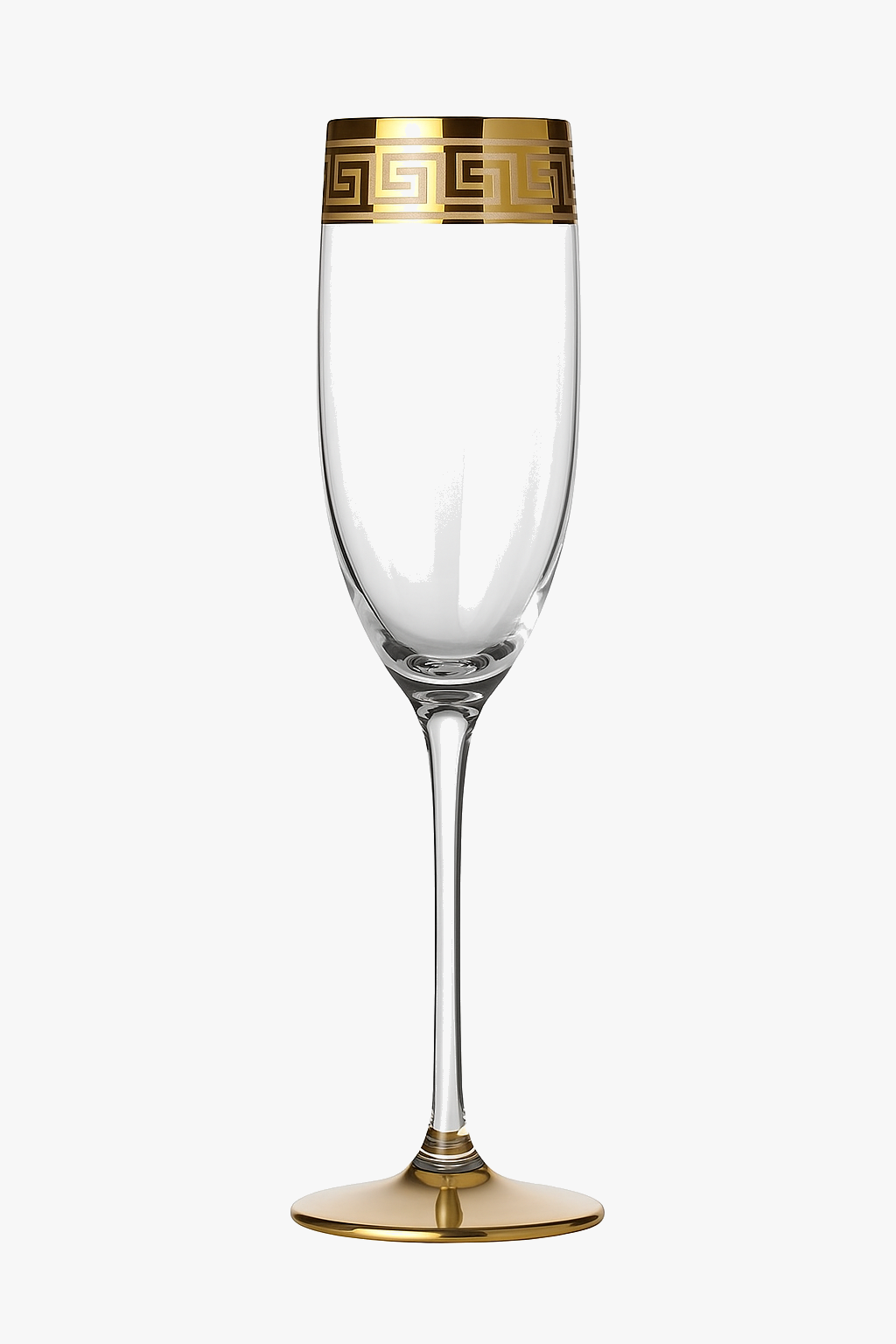 European-Style Glass with Delicate Silver Rim