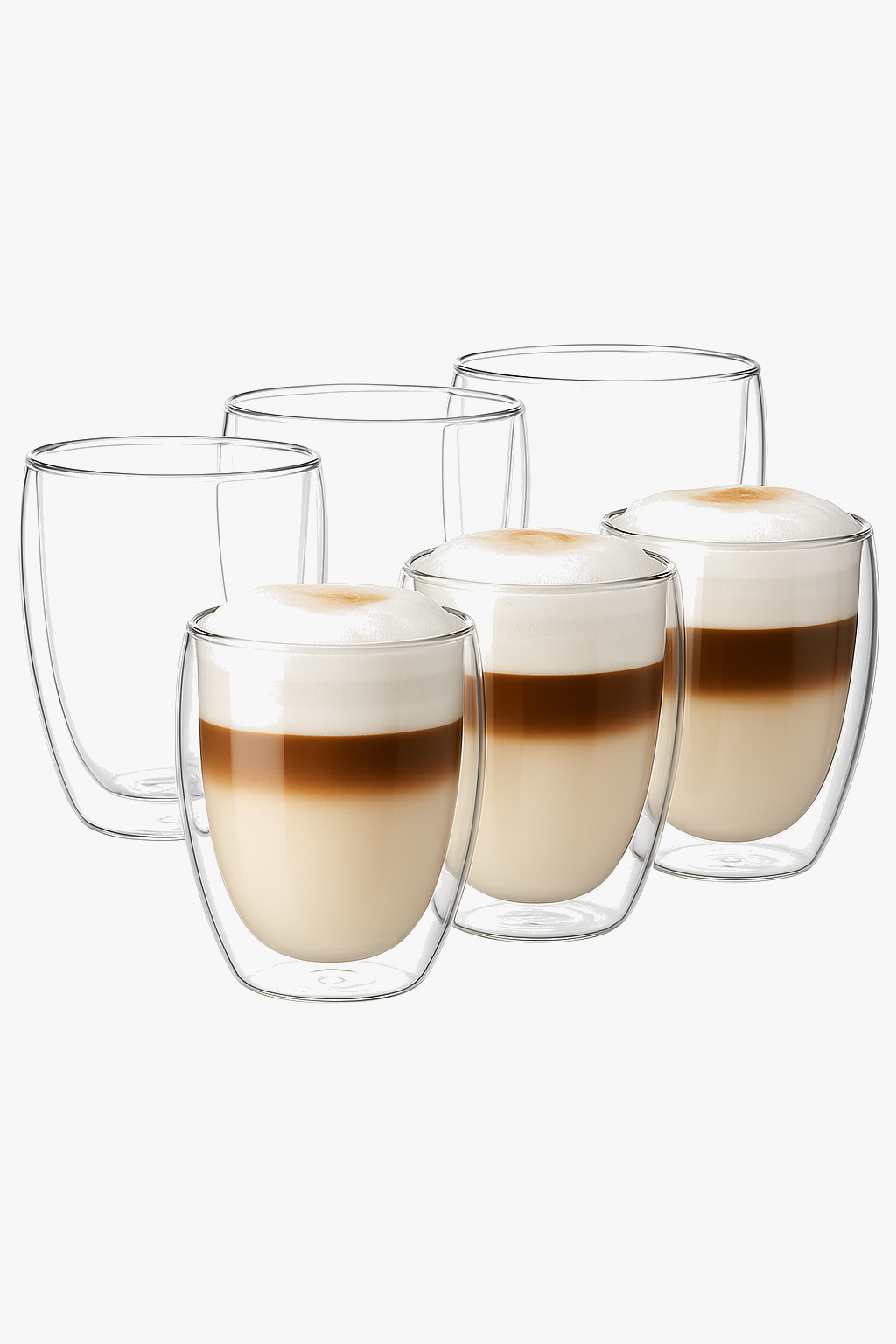 Double wall glass for coffee beere water
