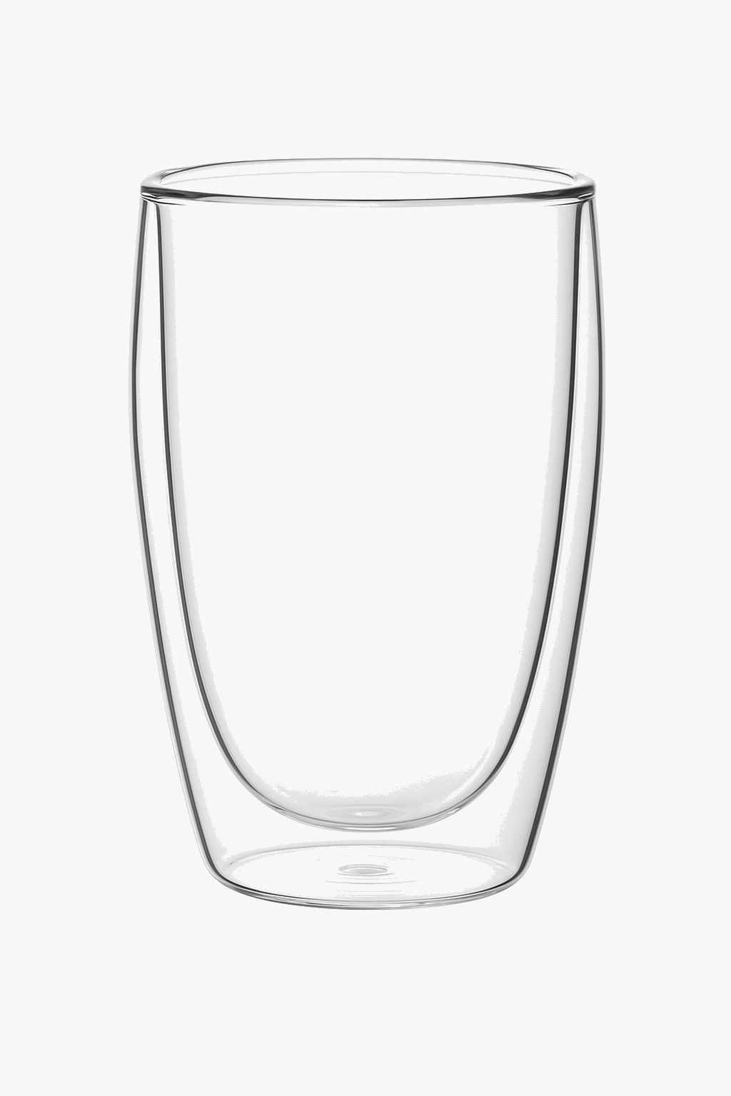 Double walled glass insulating for hot drinks