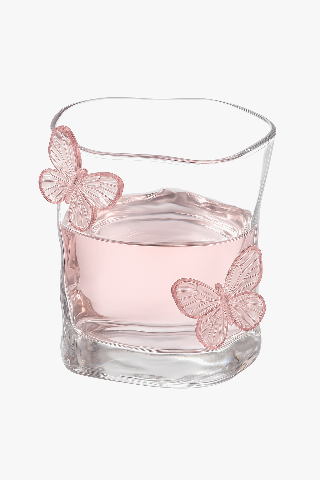 Irregular glass butterfly decoration 3d for drinks table