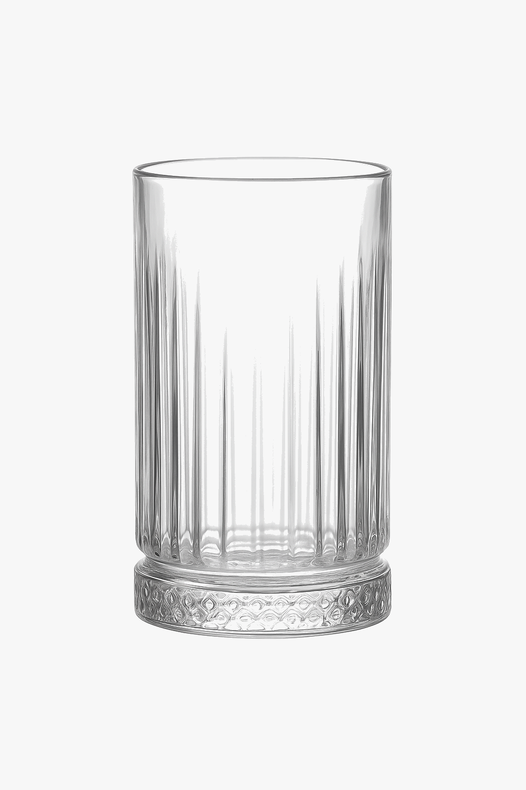 Multipurpose bar style transparent vertical striped glass