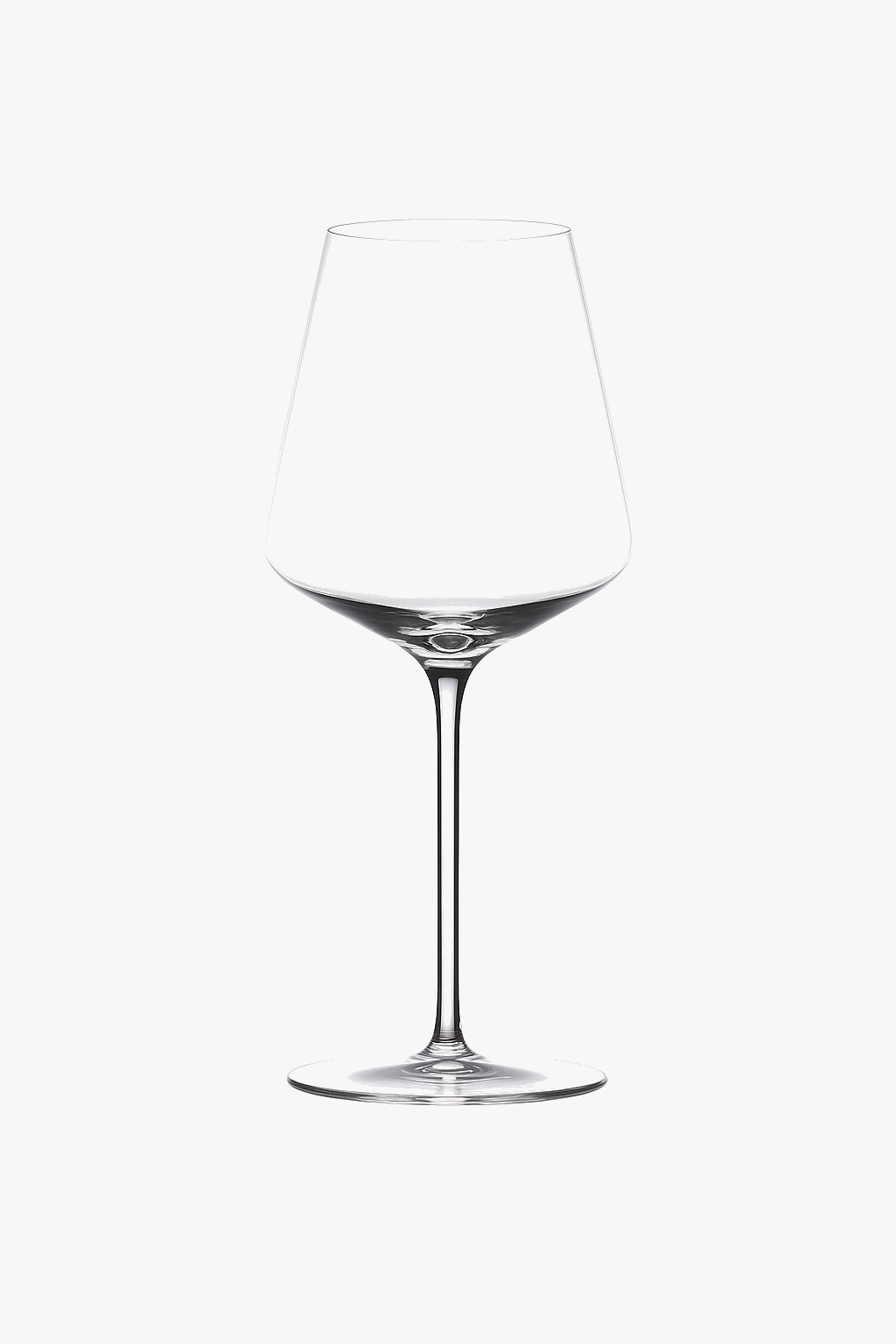 Burgundy wine glass crystal fine facets wide