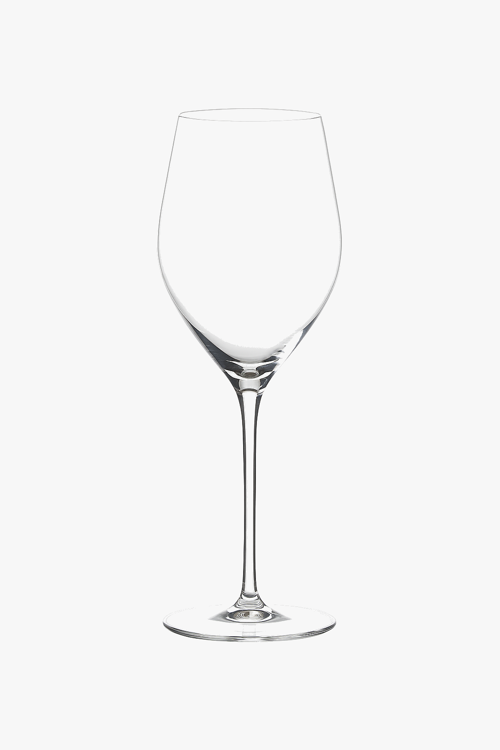 Wine glass burgundy crystal ultra fine faceted
