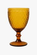 Retro Relief Thick Glass Footed Wine Glass