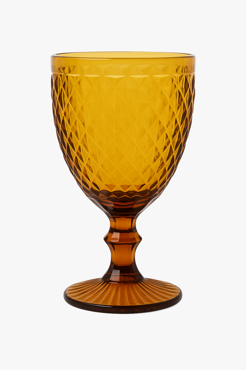 Retro Relief Thick Glass Footed Wine Glass
