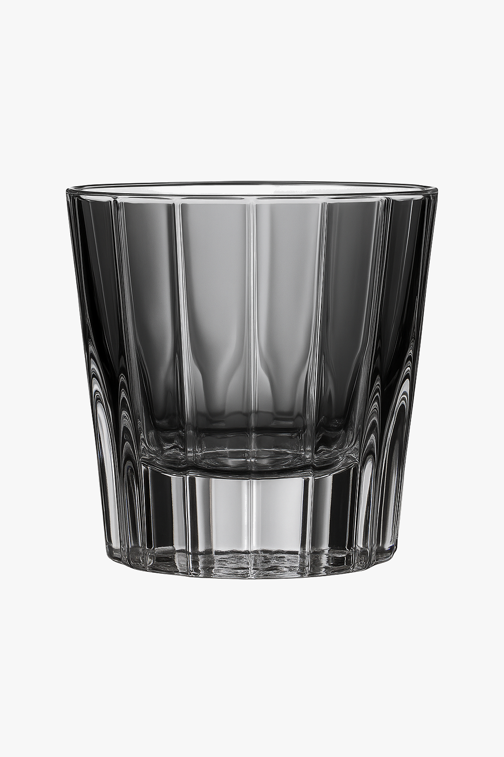 Striped Crystal Whiskey and Cocktail Glass, Clear or Deep Tone