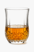Glass whisky old fashioned faceted design resistant bar