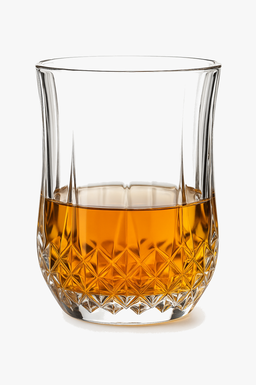 Glass whisky old fashioned faceted design resistant bar