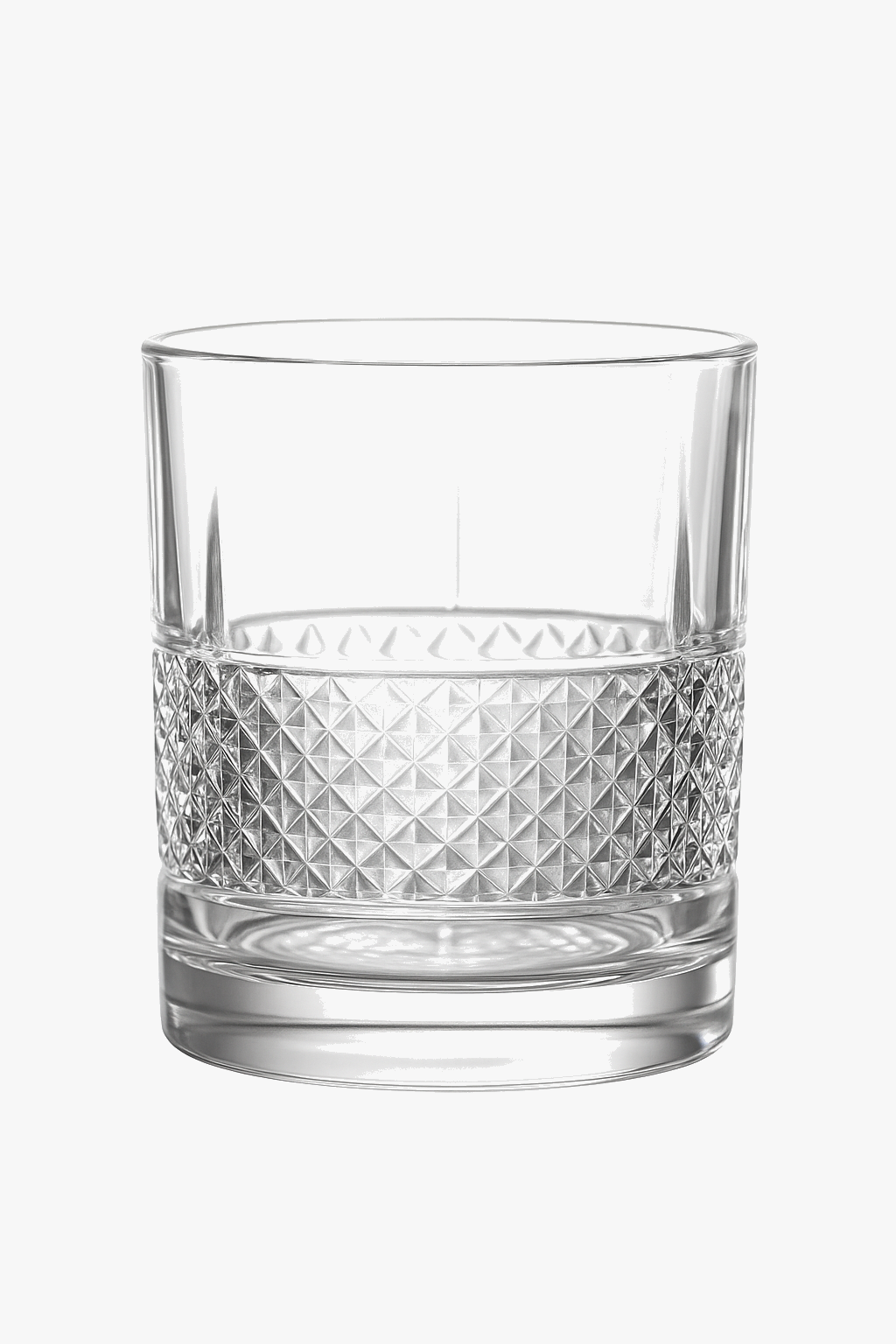 Glass whisky old fashioned relief thick style bar