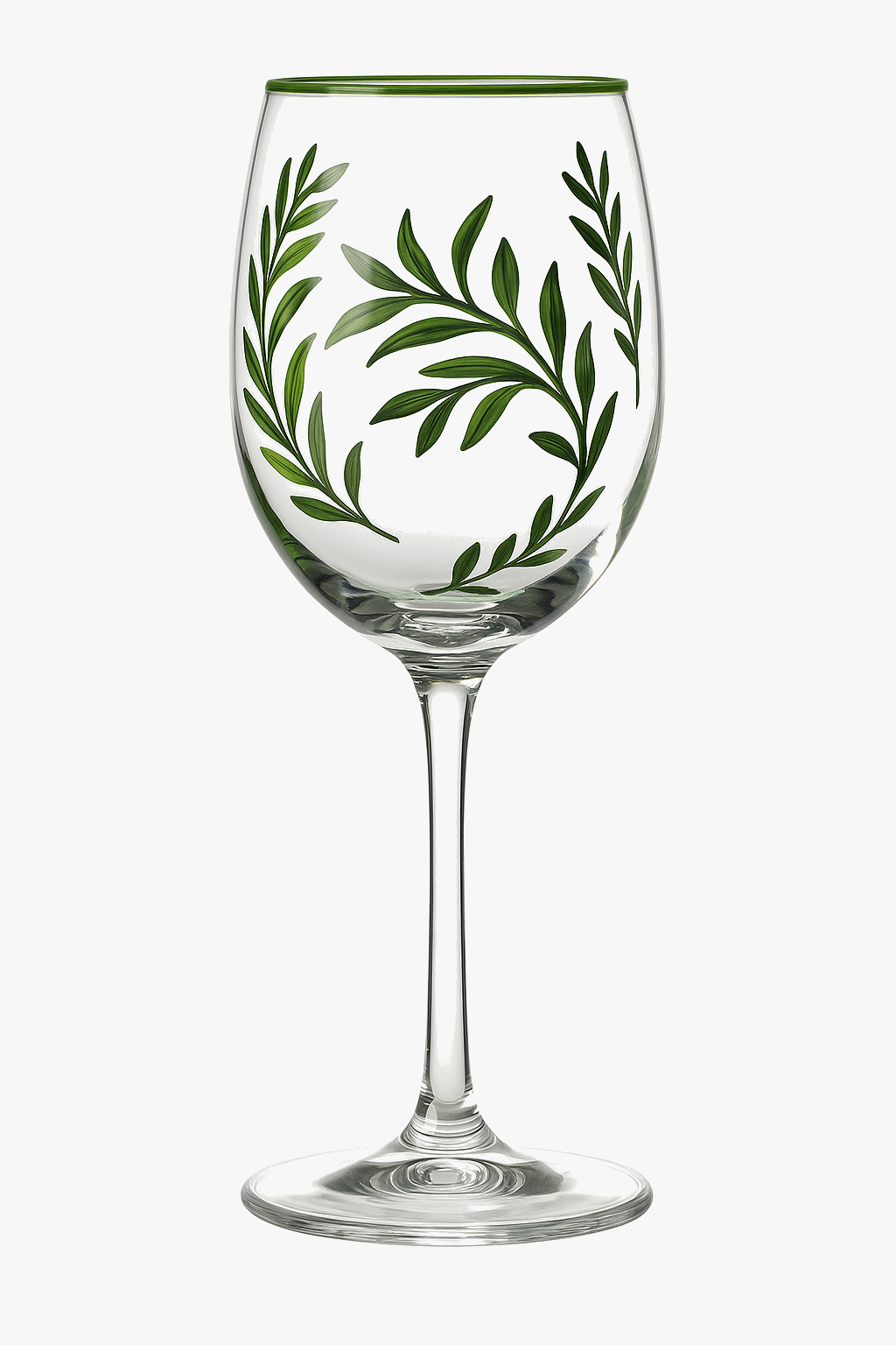 Wine glasses handmade floral pattern lot three