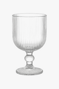 Short-Stem Striped Wine Glasses with Wide Opening