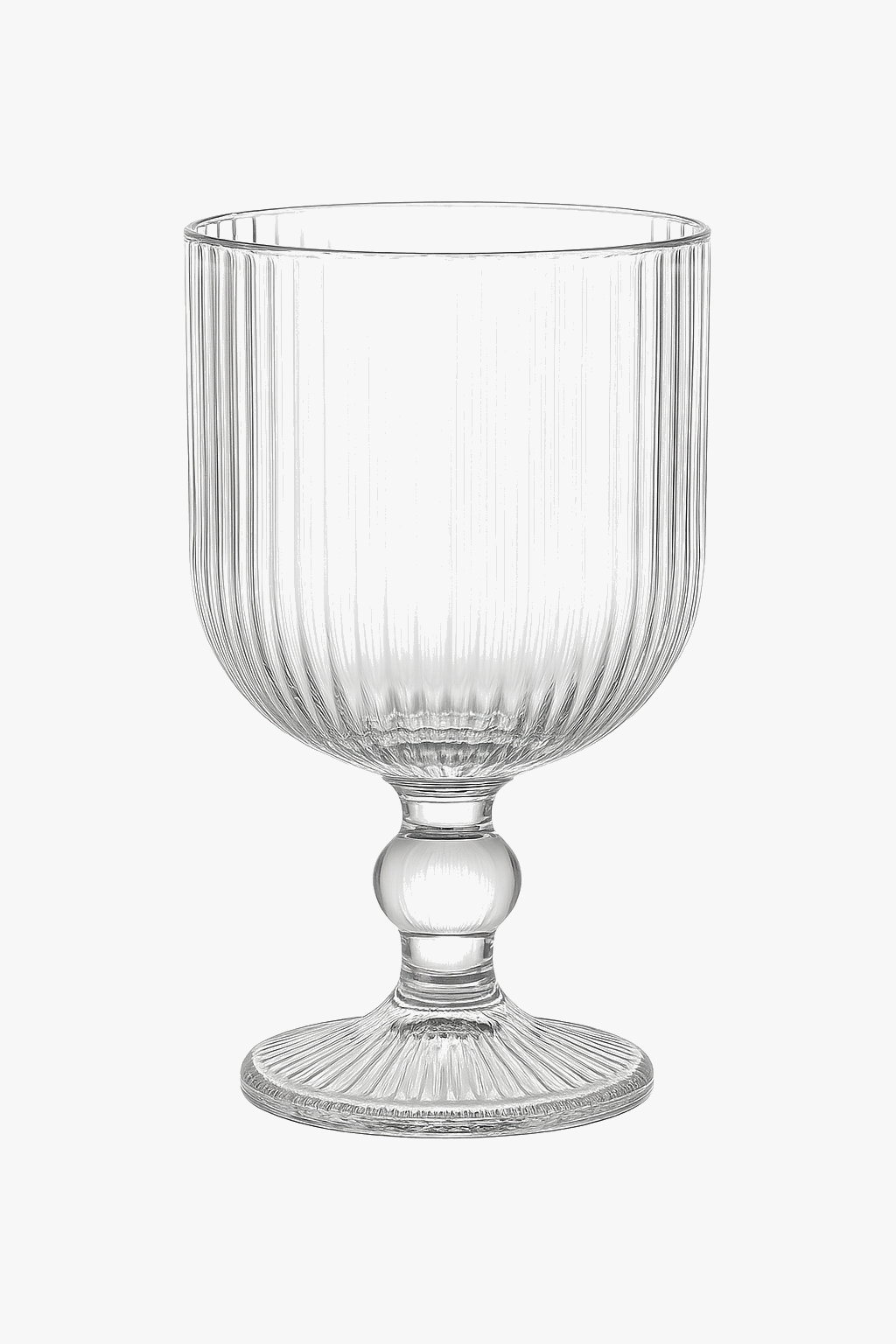 Short-Stem Striped Wine Glasses with Wide Opening
