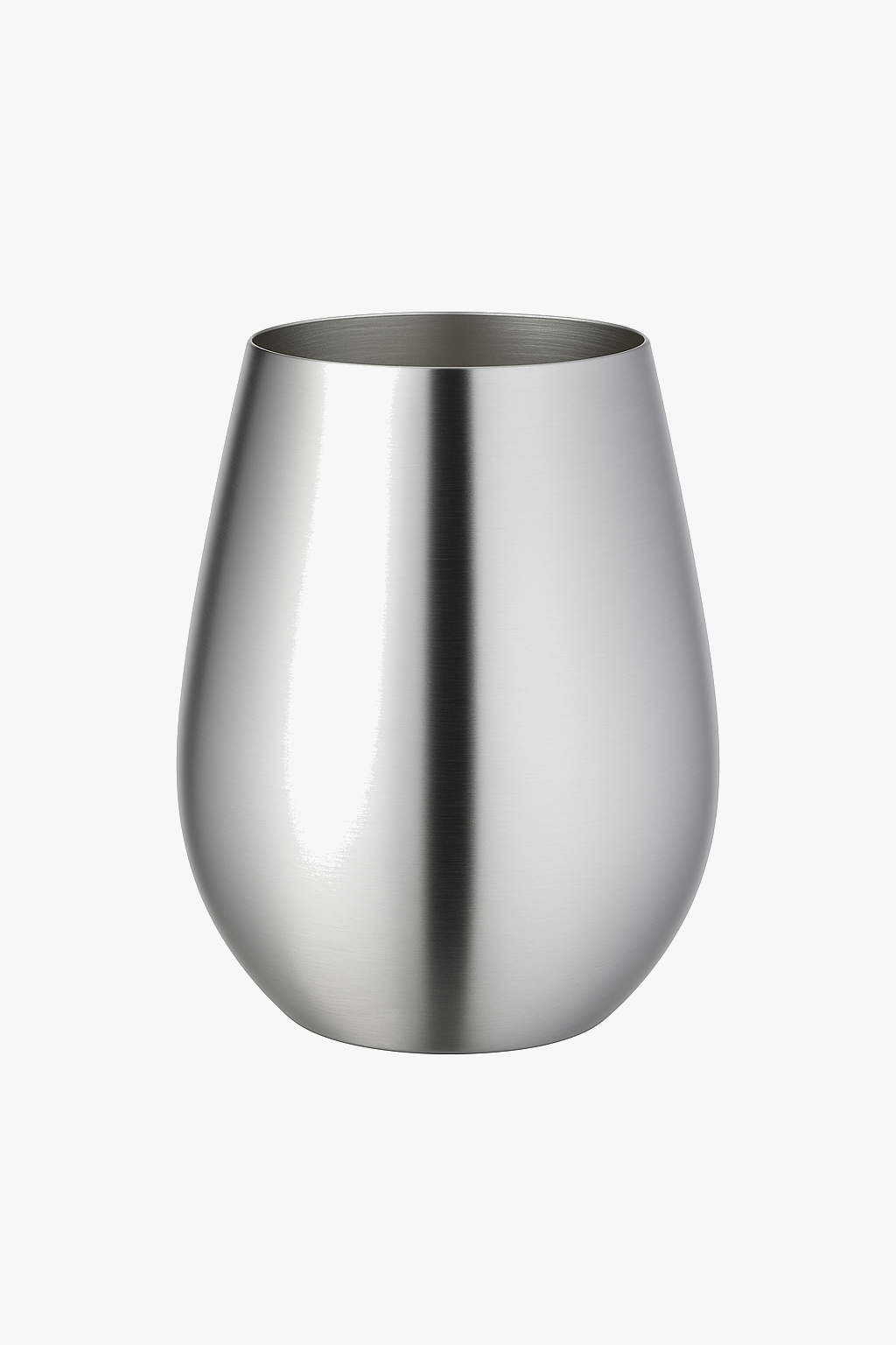 Round Stainless Steel Wine Glasses, Bar Style, Design 3