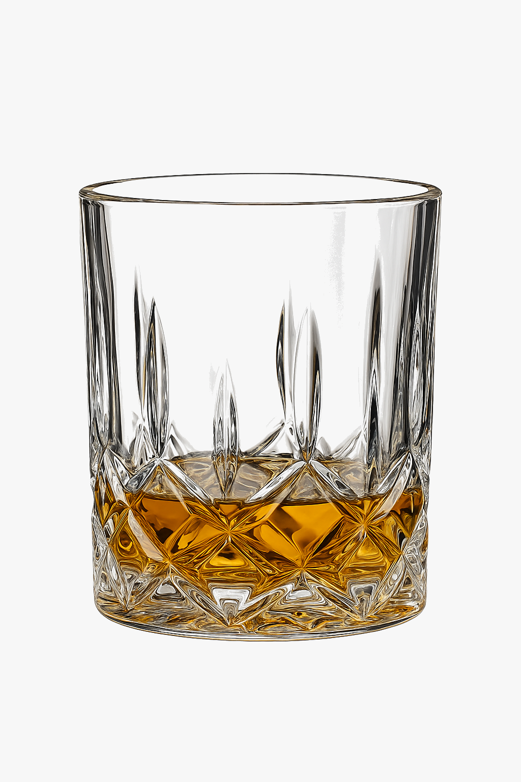 Crystal glasses design facet for whisky wine beere