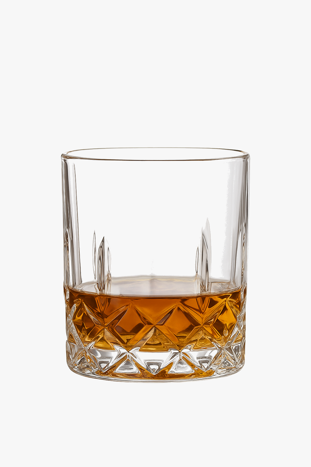 Cut crystal glass for elegant wine whisky