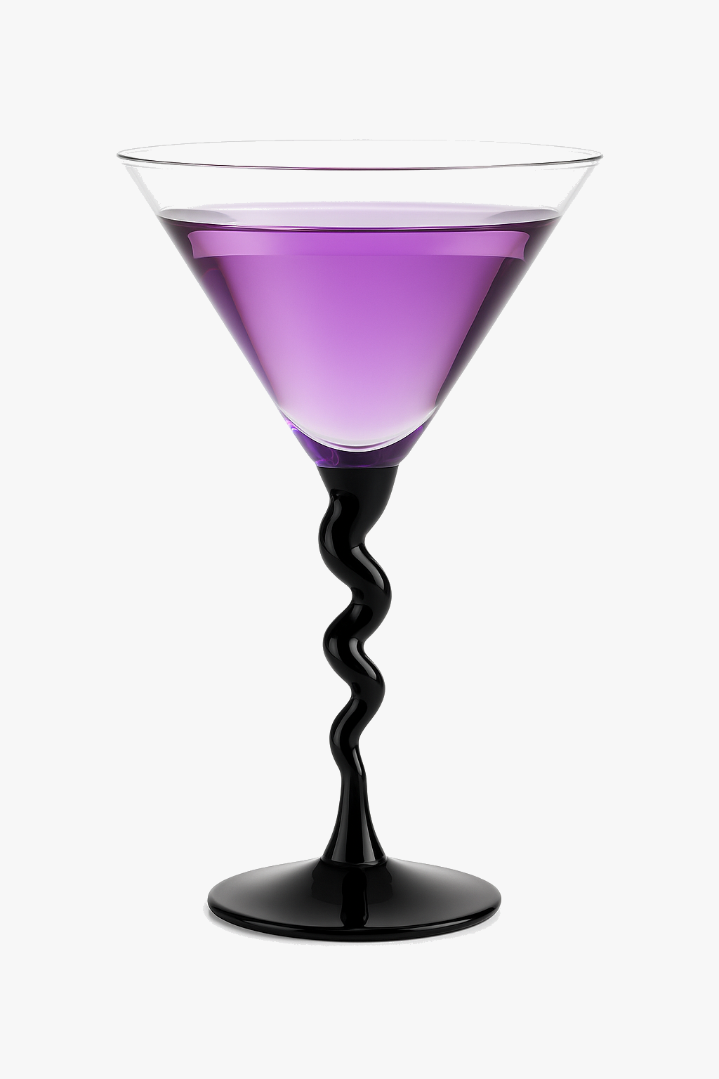 Artistic Curved Martini Glasses for Home Bar