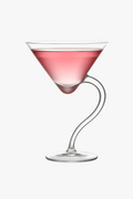 Sophisticated Curved Martini Glasses for Home Bar